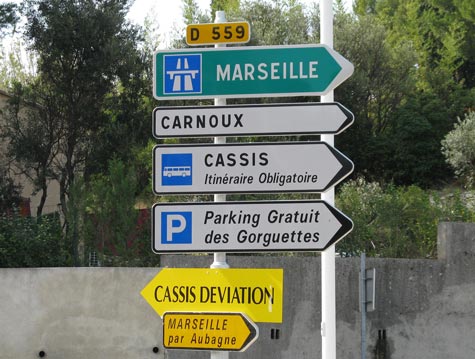 Map of Cassis France and Region